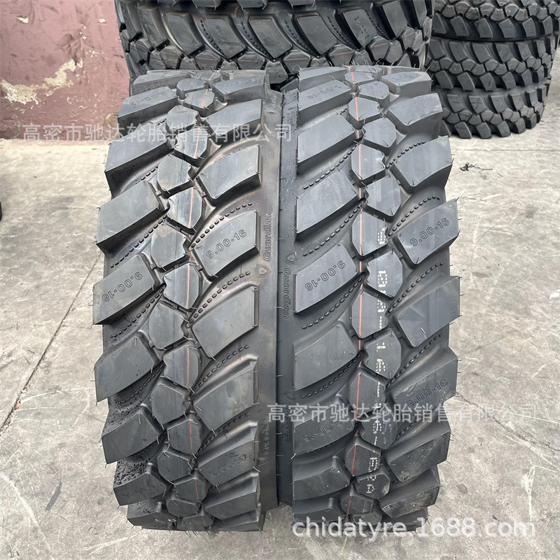 供9.00-16轮式挖掘机挖沟机抓木机轮胎防夹石900-16耐磨挖机卡车