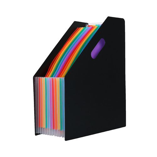 Slanted mouth vertical accordion bag a4 large capacity student test paper storage and organization information bag telescopic storage folder