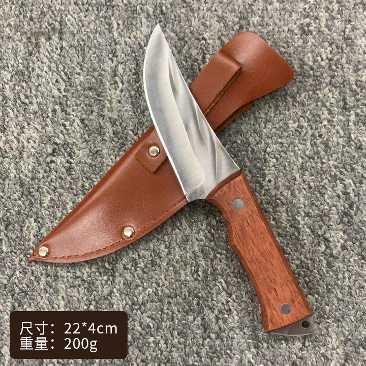 Cuchillo de carne de grano frío (incluido el estuche de cuero) 4,0 Varios Madera K02