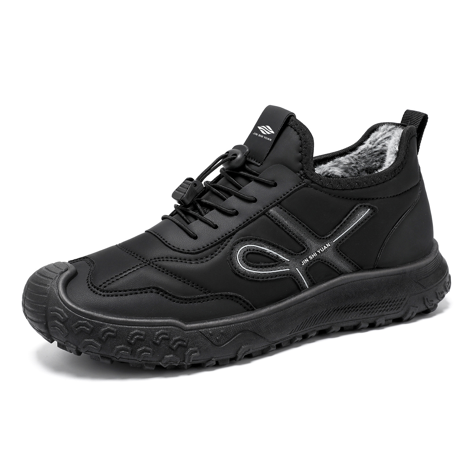 Zapatos de algodón de hombre con terciopelo grueso zapatos de hombre con suela suave cómodos calentamiento zapatos casuales a prueba de frío al aire libre