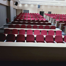 写字板礼堂椅大翻转胶壳软包座垫自动回位大学礼堂排椅轮船座椅