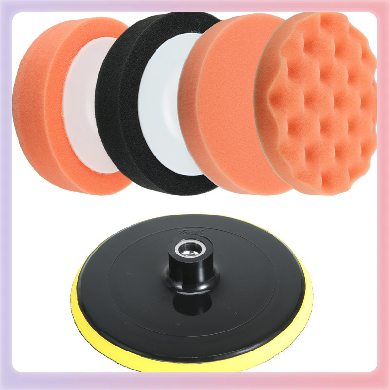✅150mm 汽车打蜡封釉抛光平面海绵轮 螺纹海绵球 螺孔14mm