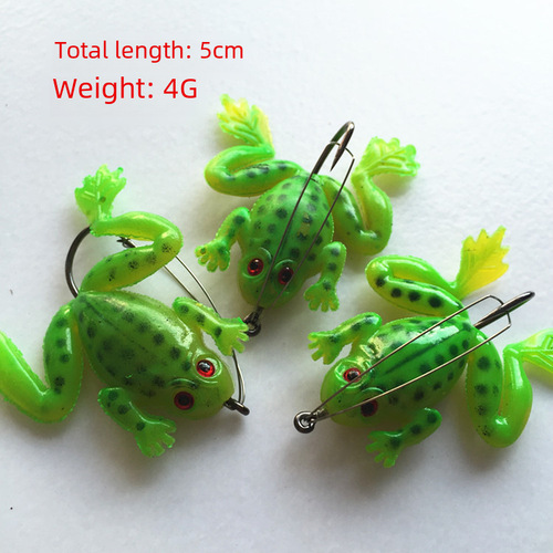 Single Hook Frog Lure Small Frog Spinning Frog Frog Simulation Frog Lure Frog 4g 5g Fake Fish Bait Black Fish Bait Leiwa
