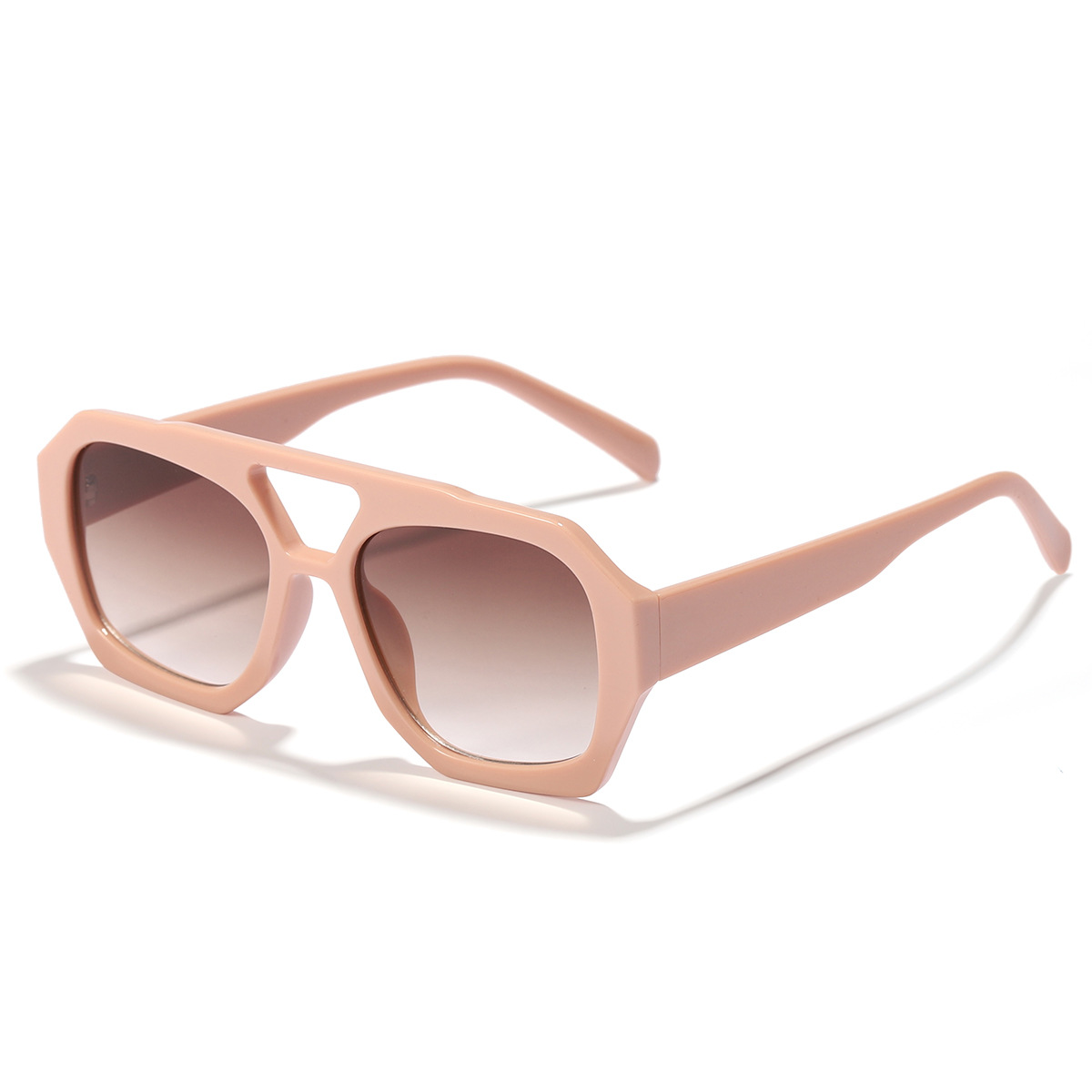 Nuevas gafas de sol de estilo europeo y americano de Raine, gafas de sol de moda con doble puente y montura grande para mujer, gafas de sol de protección solar transfronterizas.