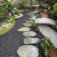 锈色汀步踏步石庭院花园草坪垫脚石户外防滑青石板园林铺路垒德株