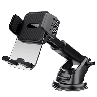 Car Mobile Phone Holder, Best-Selling Instrument Panel, Suction Cup Navigation Support Frame, Multi-Functional, Universal and Stable (Car phone holder) - grey