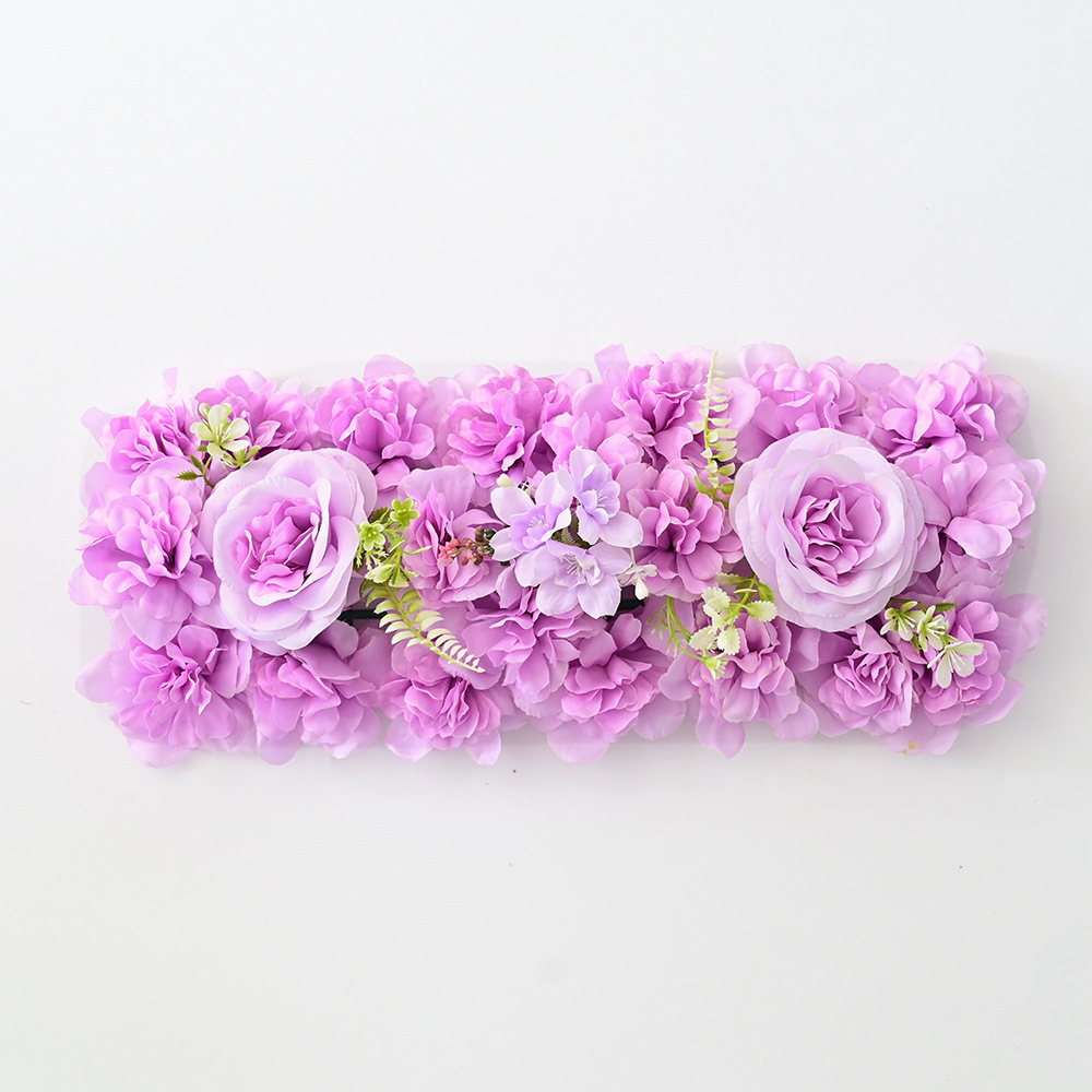 2025 Amazon nuevos productos transfronterizos bodas flores de bodas decoración de pared flores de seda rosa color macarón filas de suelo