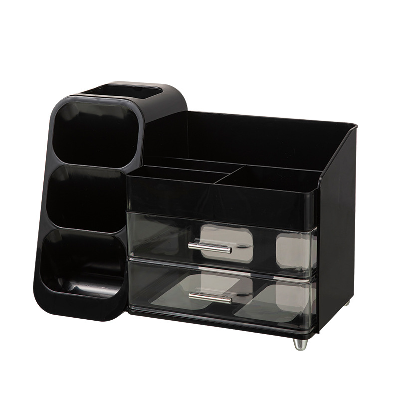 Caja de almacenamiento de cosméticos, lápiz labial, productos para el cuidado de la piel, estante dividido multifuncional, tocador para el hogar, sensación avanzada, gran capacidad