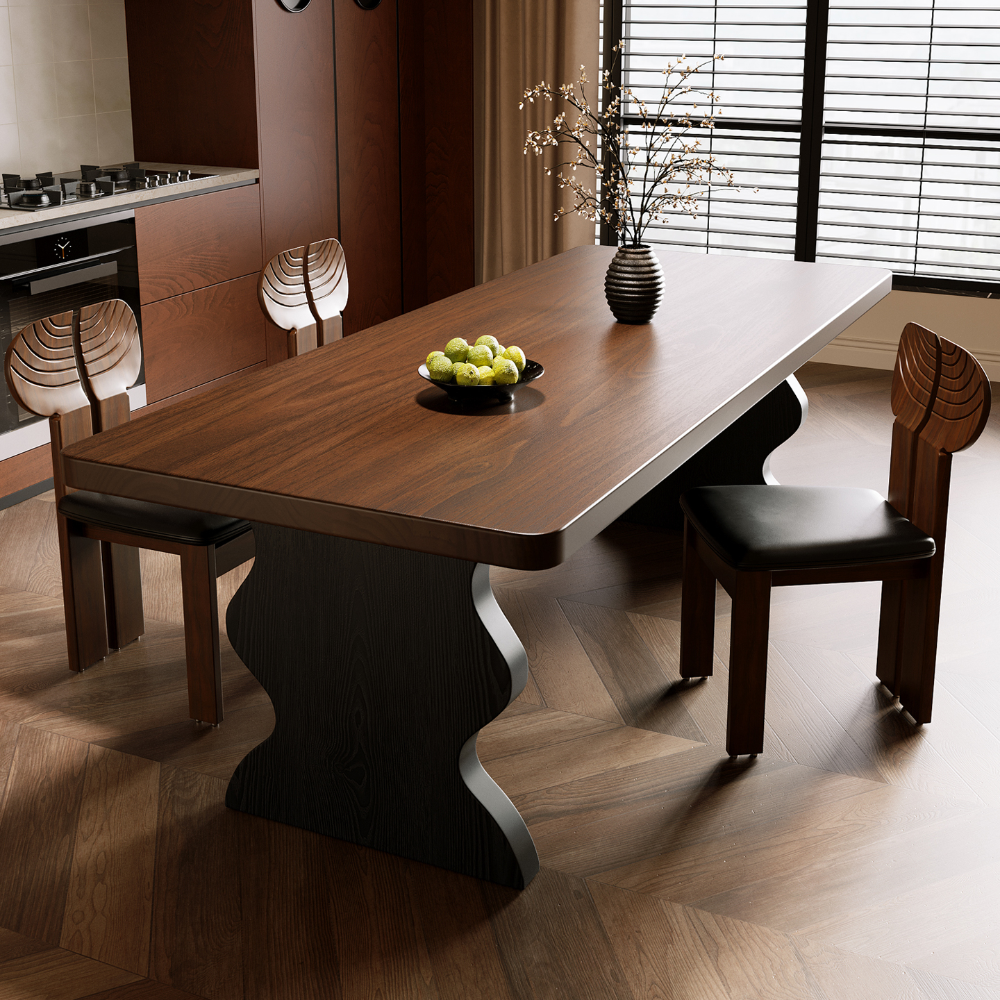 Medieval Style Thickened Solid Wood Dining Table French Retro Home Rectangular Table Modern Simple Desk Tea Table Combination