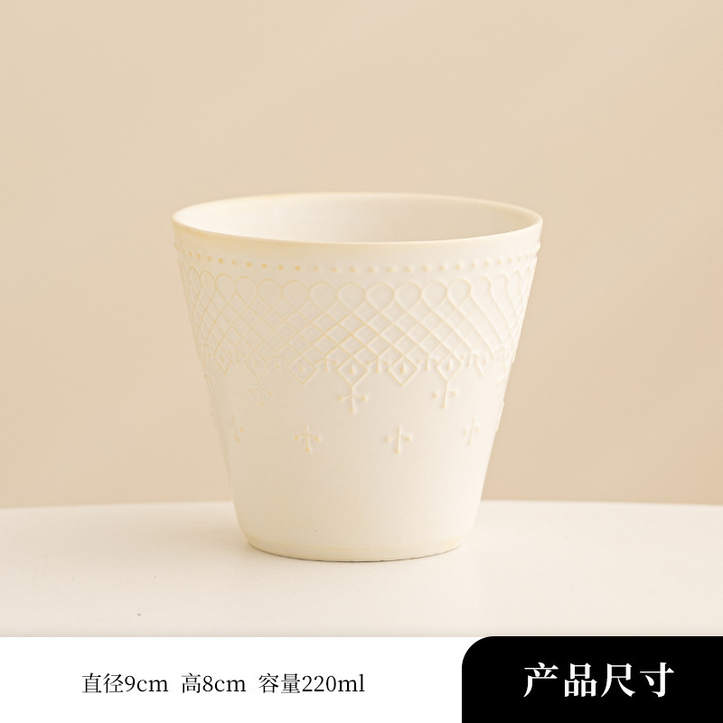 日式陶瓷手握杯创意拉花杯咖啡杯家用澳白杯猪口杯咖啡杯小众设计|undefined