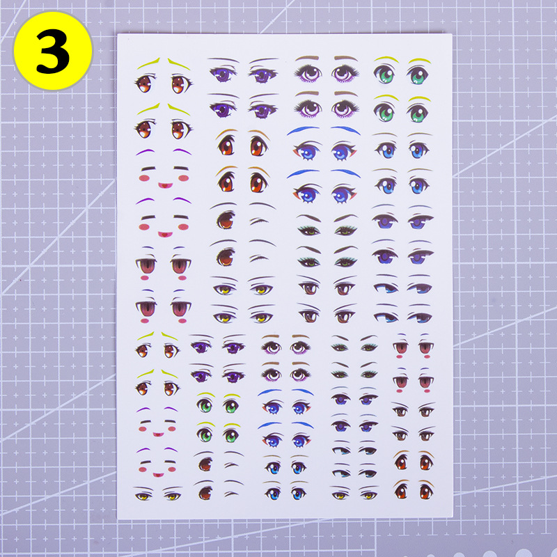 Pegatina de arcilla ultraligera GSC ojo agua arcilla suave arcilla muñeca arcilla hecha a mano DIY expresión facial características de la etiqueta