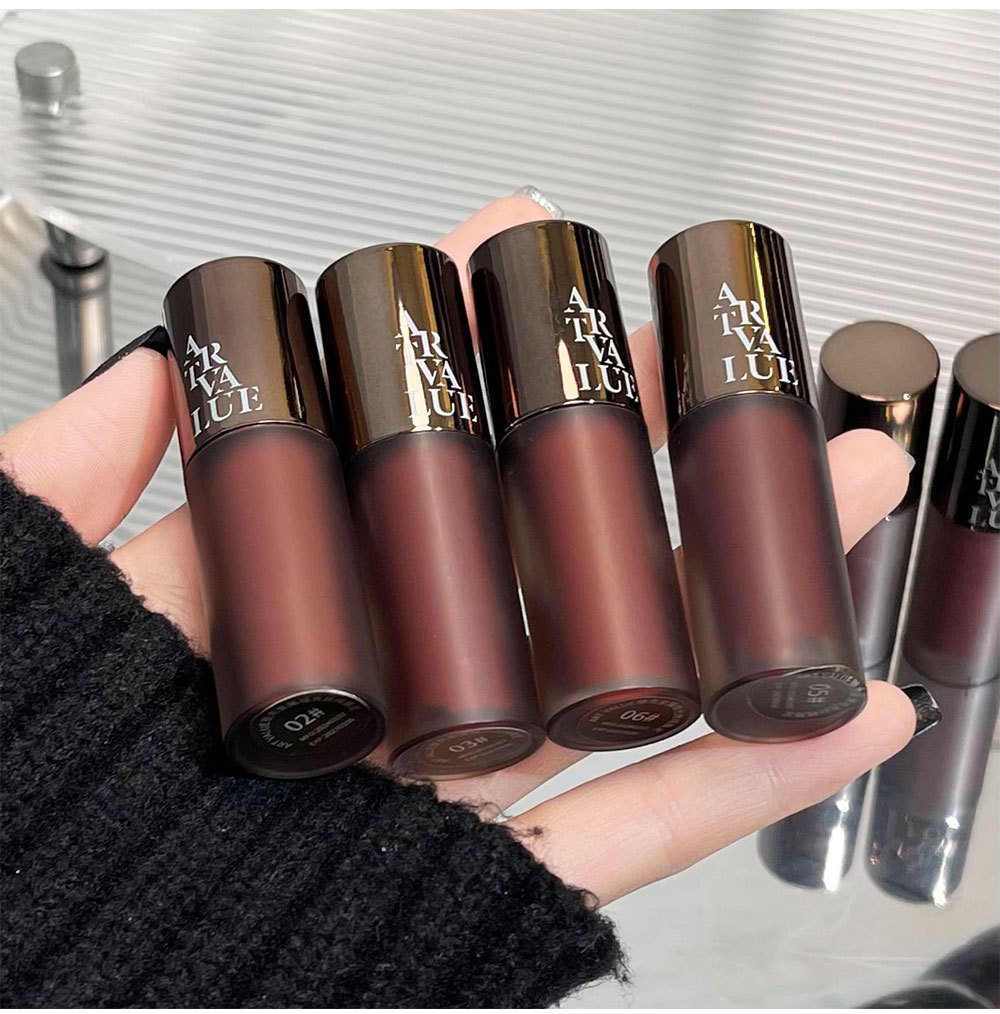 Art Value Punk Metal matte Velvet Lip Gloss, whitening soft mist gray powder, versatile lip gloss, popular and affordable undefined