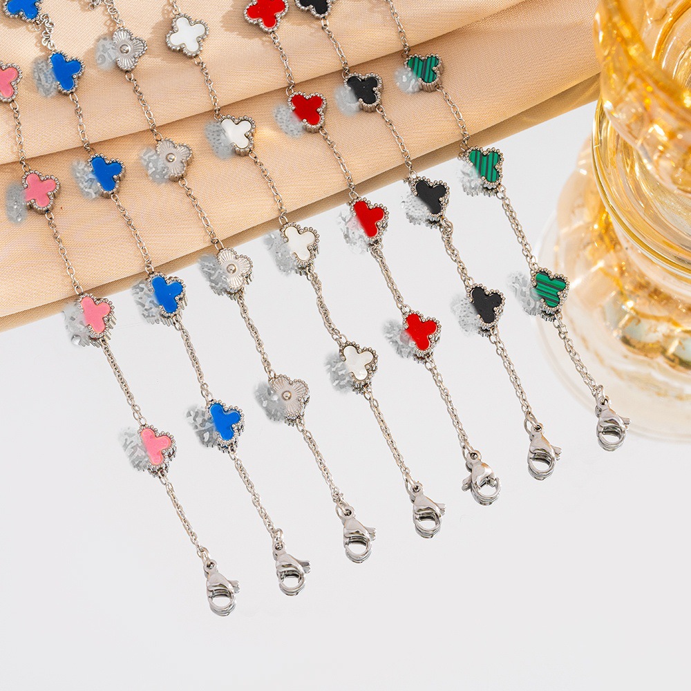 Cross-Border Four-Leaf Clover Bracelet, Light Luxury and High-End, Female Niche Popular Jewelry Accessories, Simple European and American Hand Jewelry