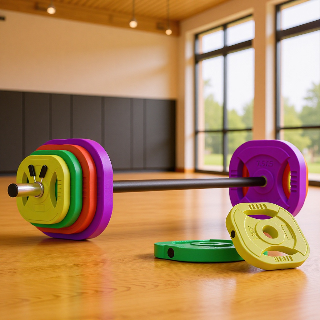 Environmental protection aerobics barbell piece private education training hand grip piece men and women home fitness squat straight bar gym barbell