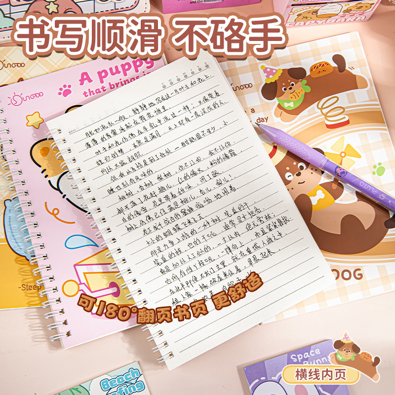 Cuaderno de cuentas A5 creativo transfronterizo estudiantes de alto valor de cara con cuaderno de dibujos animados lindos regalos de papelería