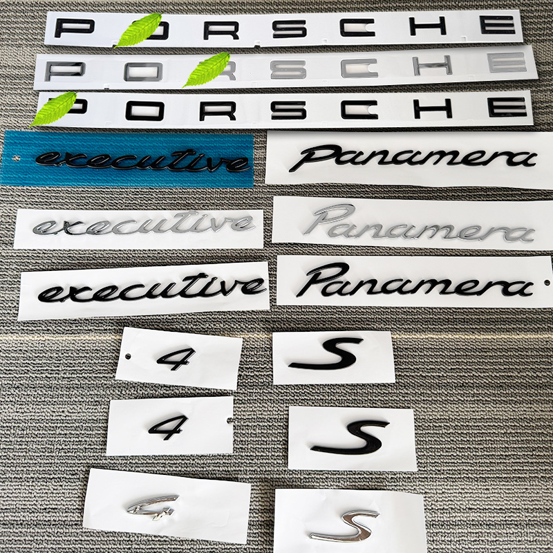 Applicable to Porsche panamera logo Paramela modified executive extended side logo rear trunk English letters