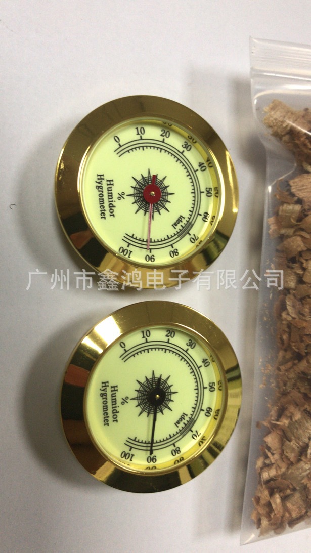 便携50MM夜光湿度计保湿显示雪茄筒外出雪茄保湿盒烟具收纳批发