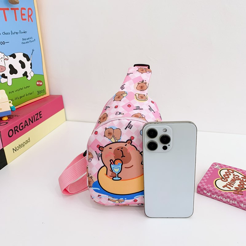 Carpibala bolso de pecho para niños 2025 nuevo caricatura lindas niñas mochila bolso de bebé de estilo extranjero niño mochila