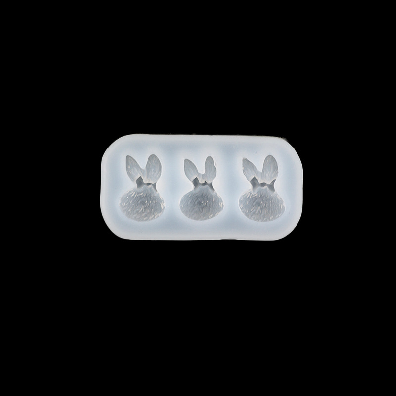 Dibujos animados conejito silicona molde joyería epoxi yeso chocolate resina molde molde de silicona