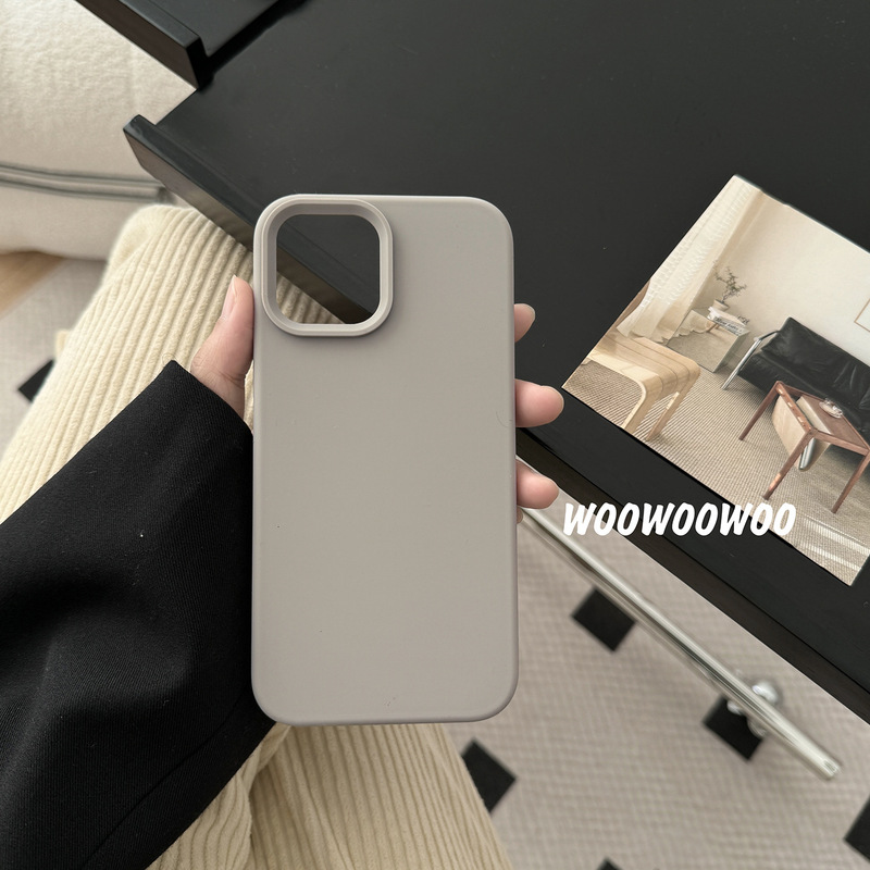 小衆高級感液体シリカゲル携帯ケースはリンゴ14 iphone15 promaxの新型13/12/11カップルのシンプルな純色15pro全包転倒防止保護ケースを適用している|undefined