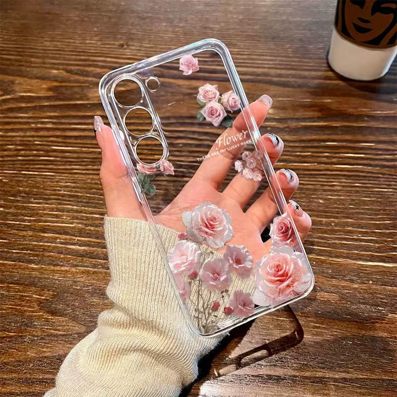 Suitable for Samsung A15/A55, featuring a rose-themed design, BS24Ultra/S23FE phone case, and a transparent case for S22, A24/A23 Suitable for Samsung A15/A55, featuring a rose-themed design, BS24Ultra/S23FE phone case, and a transparent case for S22, A24/A23