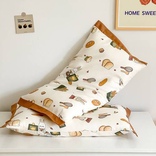 Cotton children's pillowcase pillow set 100 pure cotton single pair 40x60 baby baby 30x50 home use