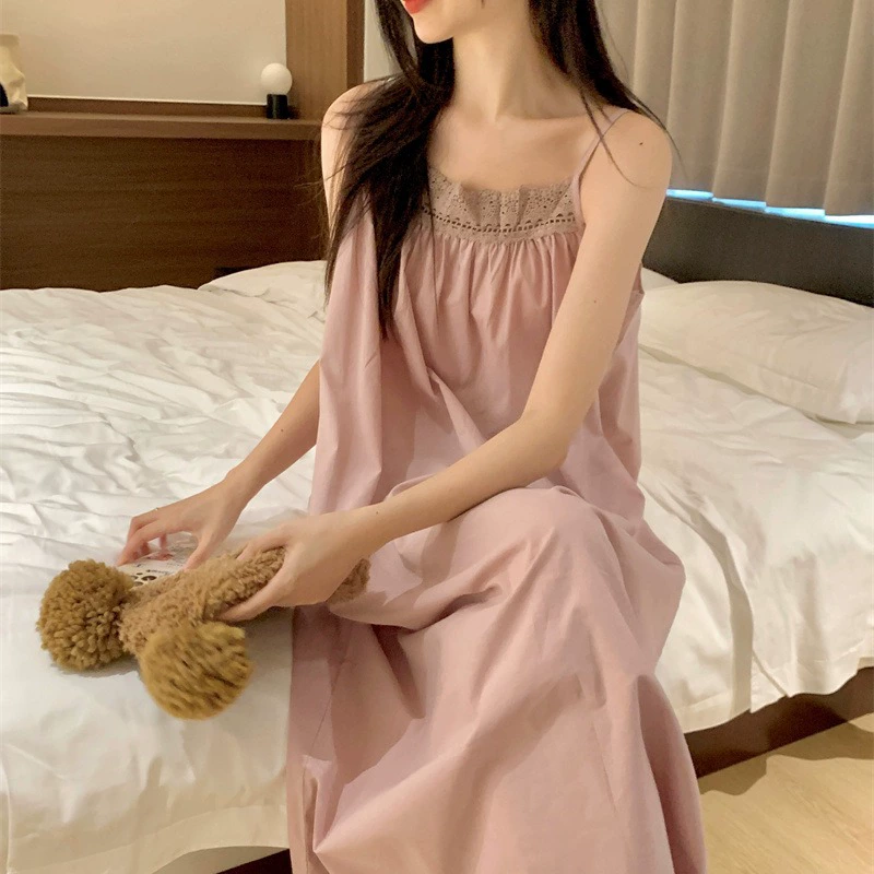 Милое кружевное летнее платье, юбка, пижама, французский стиль, кружевное платье