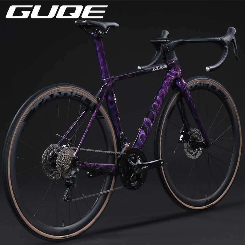 Guqe Carbon Fiber Road Bicycle Ultra-Light Teenagers, Primary and Secondary School Students, Adults Riding Variable Speed Racing Bicycles to Work