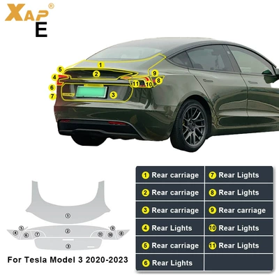 Anti-Scratch Paint Protective Film for – Car paint protective film - tesla-model-3-trunk-tpu-protective-film-21-23-tesla-model-3