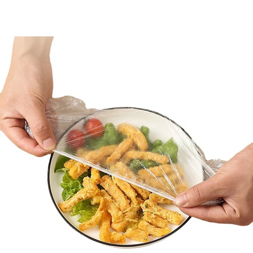 Disposable food-grade PE cling film cover for refrigerator leftovers to prevent odor transfer, household storage dust cover