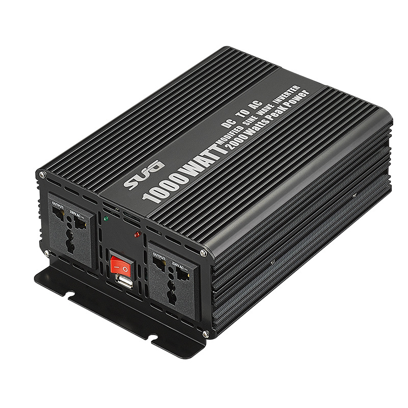 车载家用1000W修正波太阳能光伏12V24V直流转110V220V交流