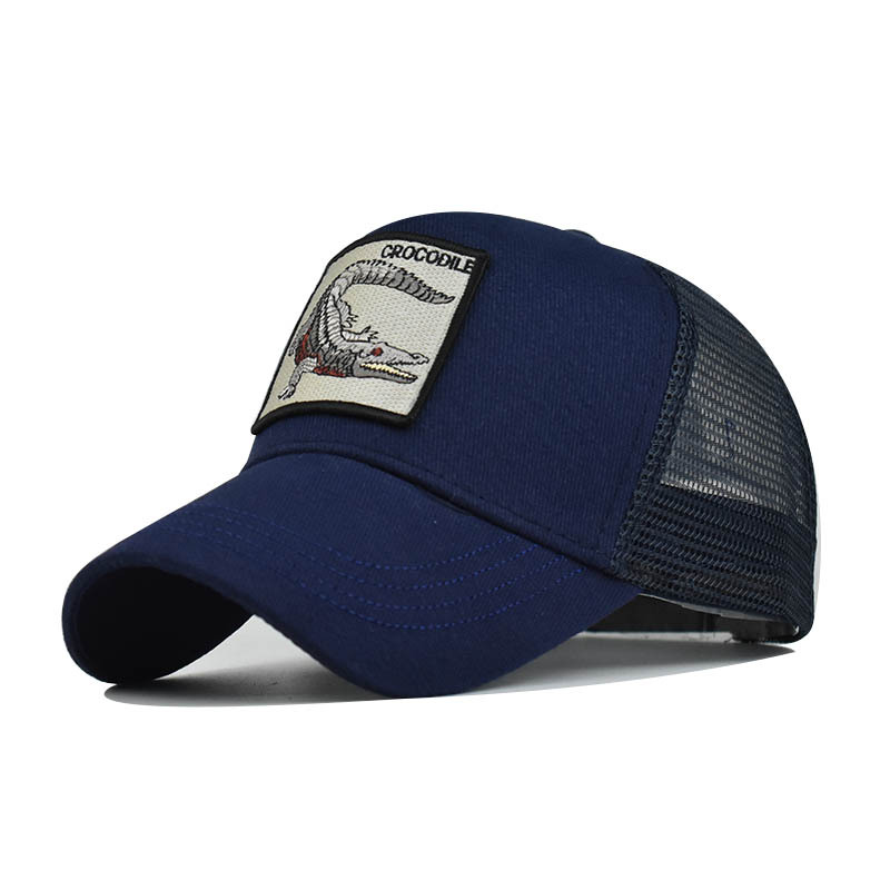 Popular Amazon bordado animal de algodón de malla gorra de béisbol de las mujeres de los hombres de deportes al aire libre gorra enarbolada