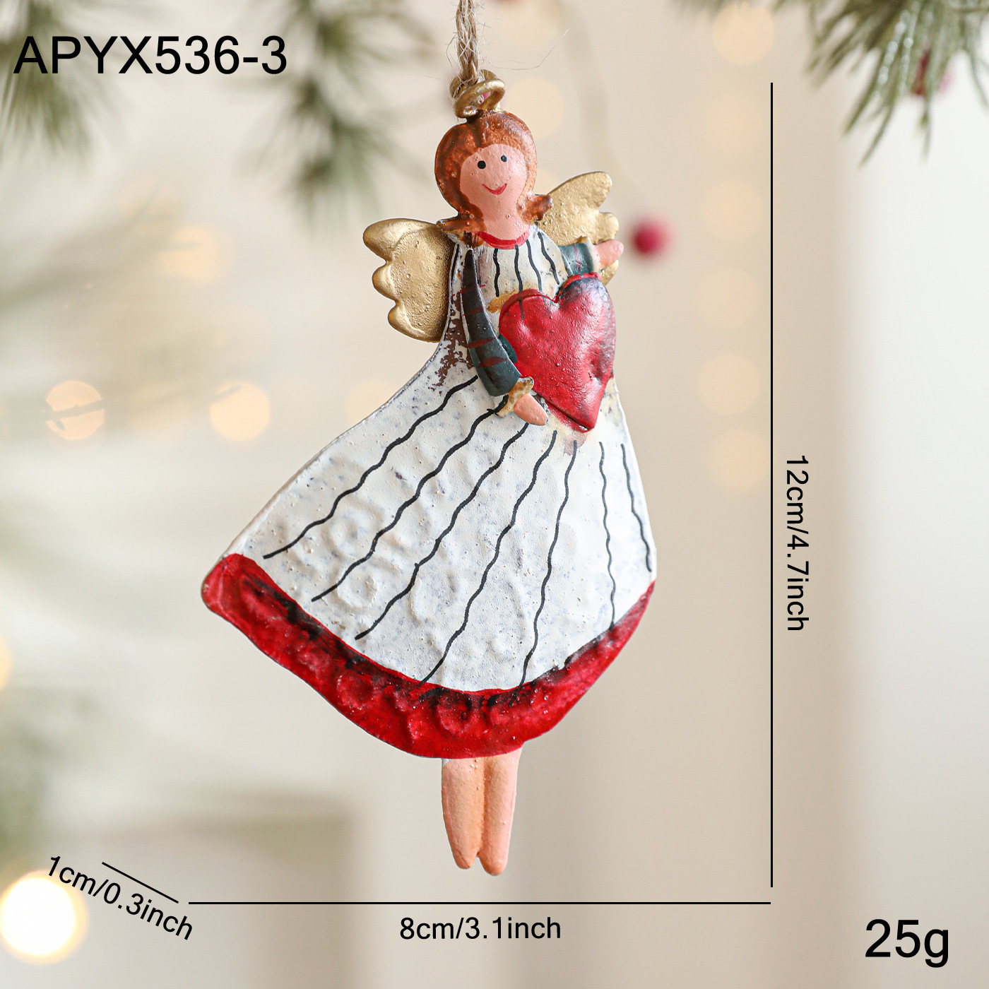 Cross-border americano rural retro hacer viejo hierro forjado Angel de Navidad chica decoración colgante decoración del árbol de Navidad colgante