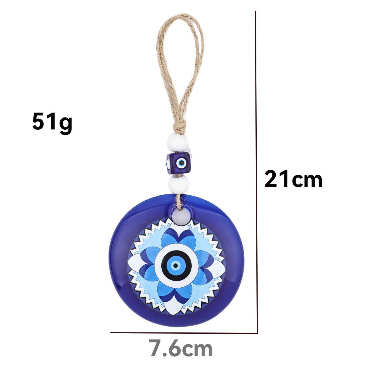 Colgante de Vidrio del Ojo Turco para Coche de Vidrio para Coche y Llavero