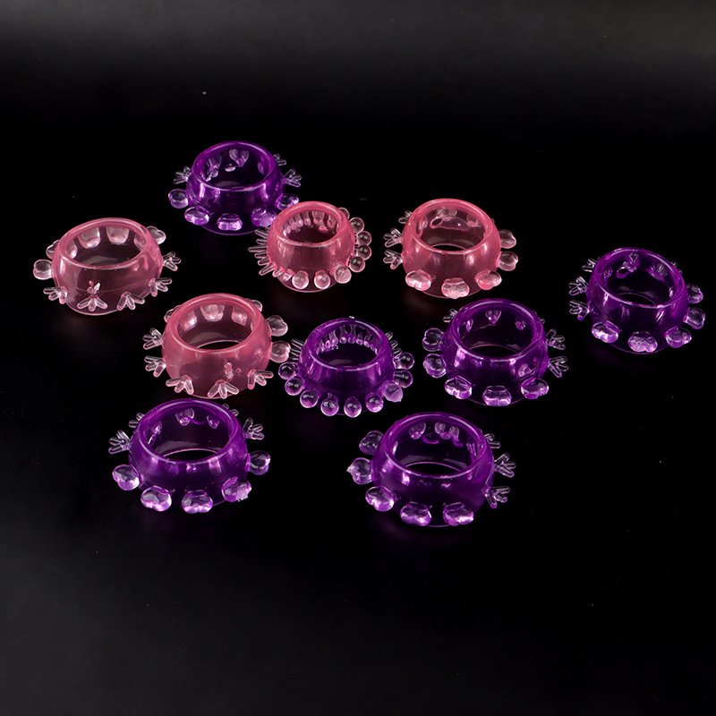 TPE Locking Cock Ring, Purple Foreskin Restraint Ring for Men — detail image 7