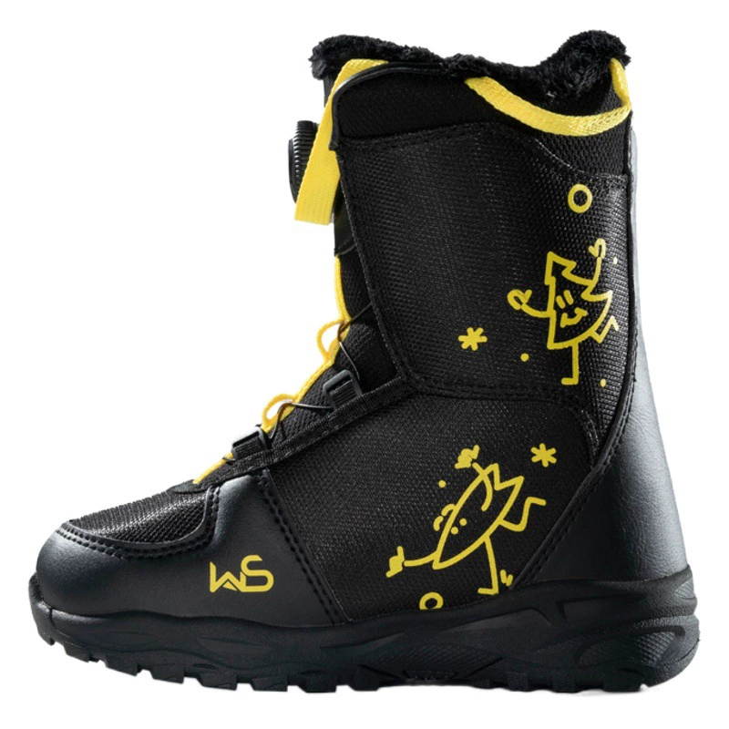 Детская Лыжная обувь для сноуборда WS, стальная пряжка, быстрая одежда, детская обувь, обувь для сноуборда, теплая непромокаемая детская