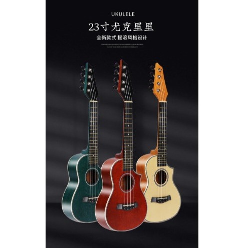 Ukulele 23 pulgadas caoba pequeño ángulo faltante de cuatro cuerdas ukelele guitarra pequeña guitarra eléctrica cabeza instrumento musical al por mayor