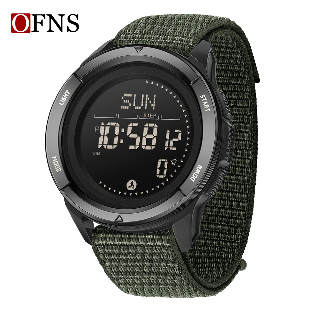 Sanda reloj multifuncional pedómetro impermeable estudiante brújula electrónica al aire libre metrónomo reloj de pulsera hombre
