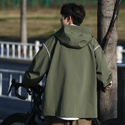 Spring and Autumn Mountain-Series Sports Jacket: Windproof, Waterproof, Perfect for Outdoor Road Trips, Photography, and Hiking—Loose-Fit, Trendy Outerwear