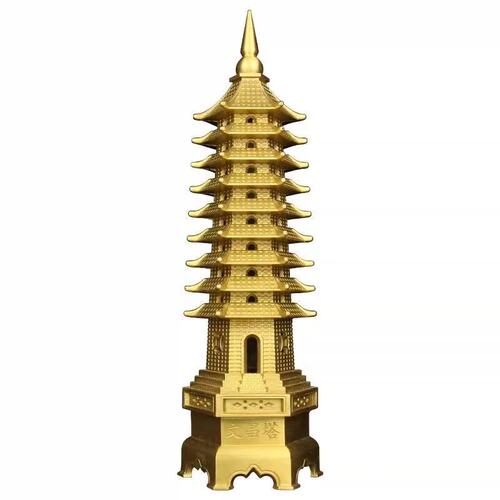 Pure copper thirteen-story Wenchang Tower ornaments 13-story nine-story copper tower exam opening gifts study office gifts