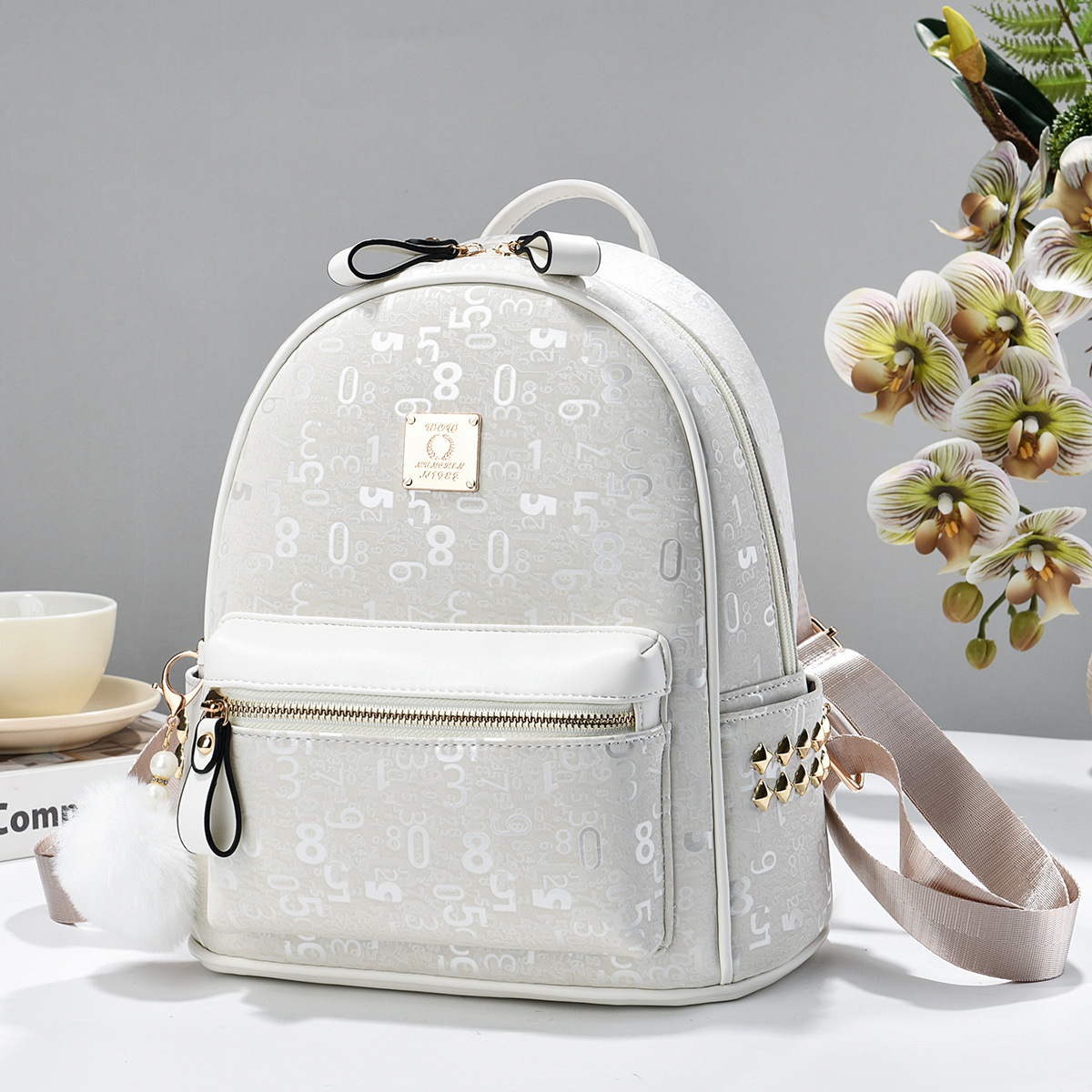 2026 nueva mochila impresa digital retro, mochila de lujo ligera de moda coreana para viajes viajeros, mochila de lujo