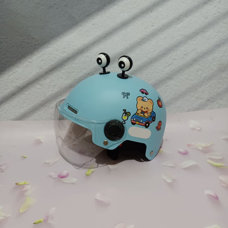 3C Children Summer Helmet Electric Motorcycle Riding Protection 7-15 Years Old Summer Primary School Boys and Girls Safety Helmet