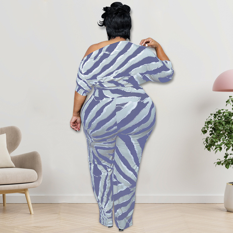 Women's Clothing Plus Size Women's Sexy Off-Shoulder Jumpsuit Long Sleeve For Formal & Casual For Women Plus Size_ecoleips.com