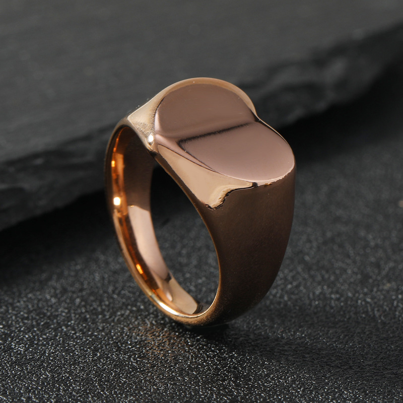 All Seasons Season Men's Gender Retro Punk Solid Color 304 Stainless Steel Plating Men's Rings Punk Rings