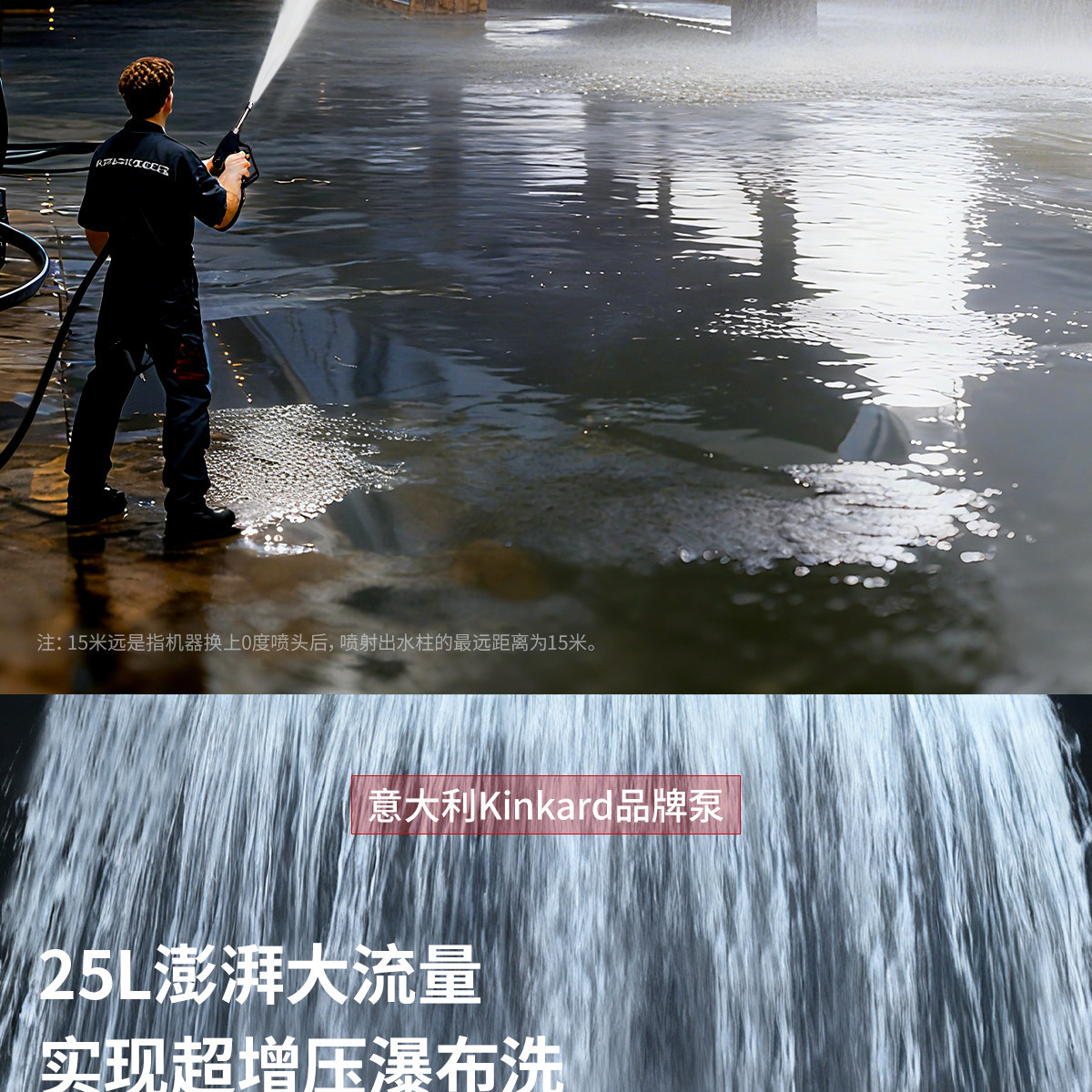 Black Cat High-Pressure Car Washer 380V Commercial High-Power Industrial Booster Water Gun Pump Cleaning Machine Floor Cleaning Magic Tool