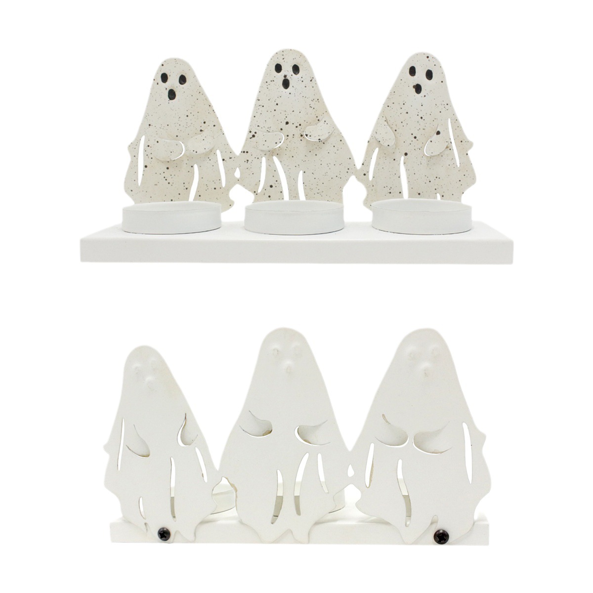  dedicated to ghost candlestick iron ornaments Halloween decorations ghost festival atmosphere candlestick home desktop ornaments