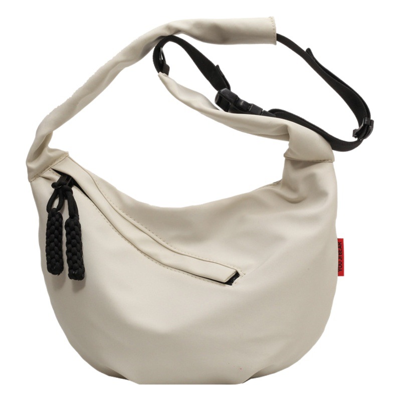 Bolsa de gran capacidad para las mujeres 2023 nueva bolsa de hombro casual estilo coreano color sólido bolsa de mensajero moda estudiante bolsa de nylon dumpling