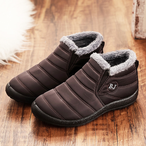 Women's winter new large size cross-border cotton shoes, padded and thick snow boots for women, unisex low-top warm cotton boots