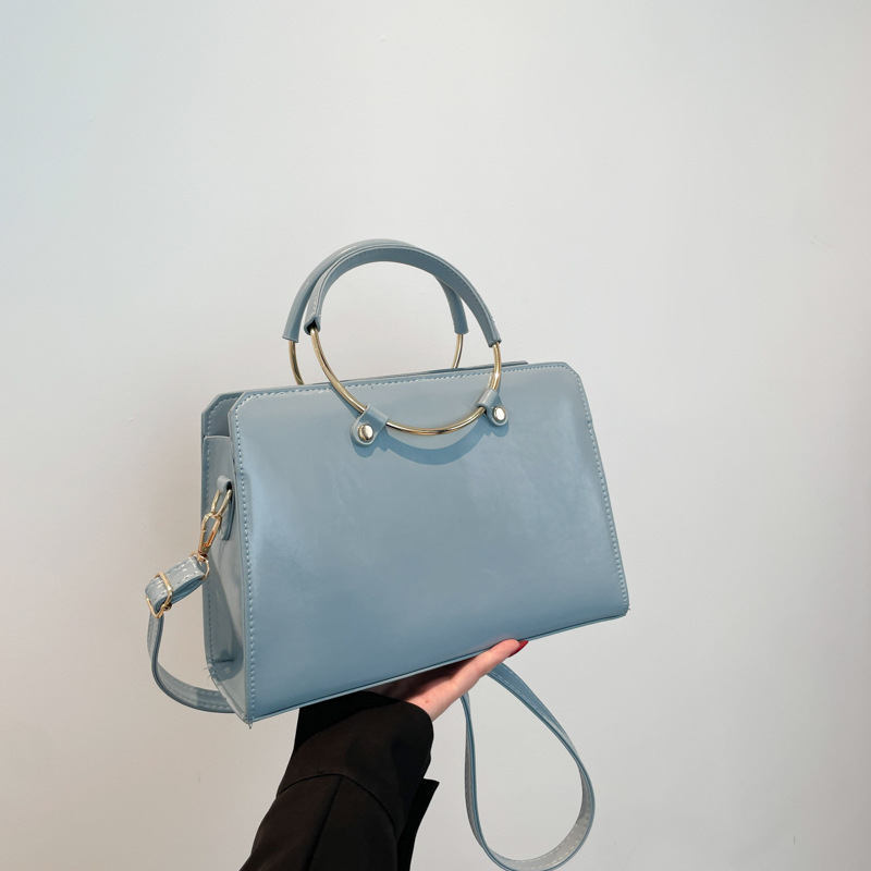 2024, nuevo bolso de gran capacidad, bolso de mano de estilo europeo y americano, bolso de anillo, bolso de hombro.