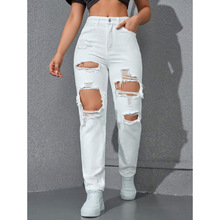 W 31333 High-waist distressed wide-leg jeans �����ƶ�����ţ